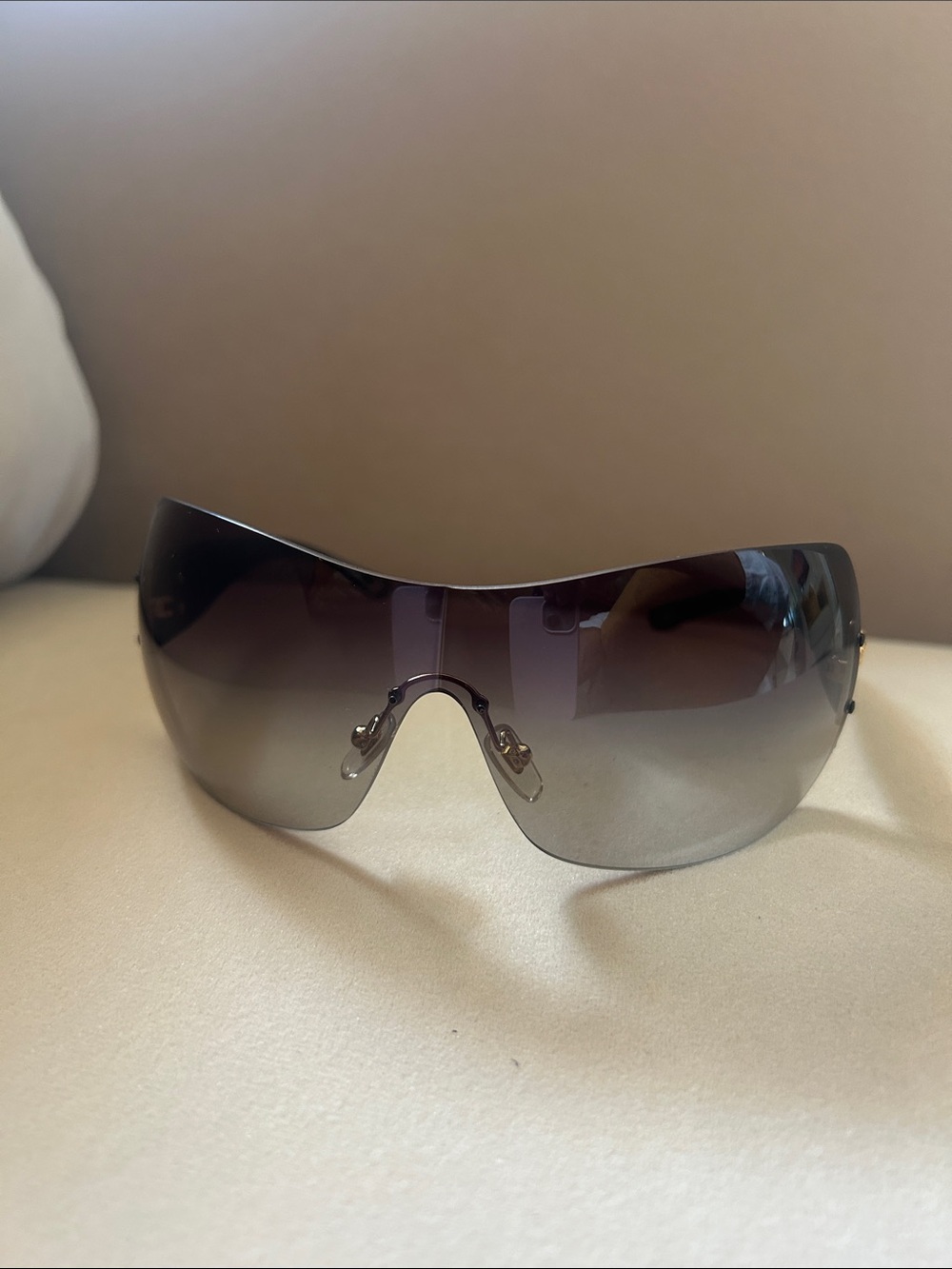 Versace Black Gradient Shield Sunglasses limited edition
